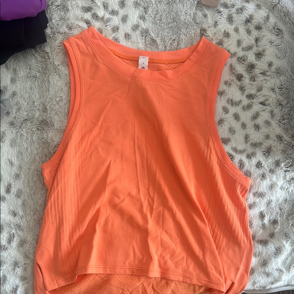 Lululemon Women's Orange Sleeveless Top